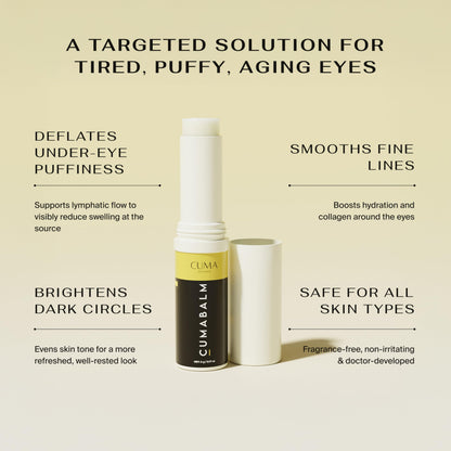 CumaBalm packaging showing turmeric and retinol ingredients list