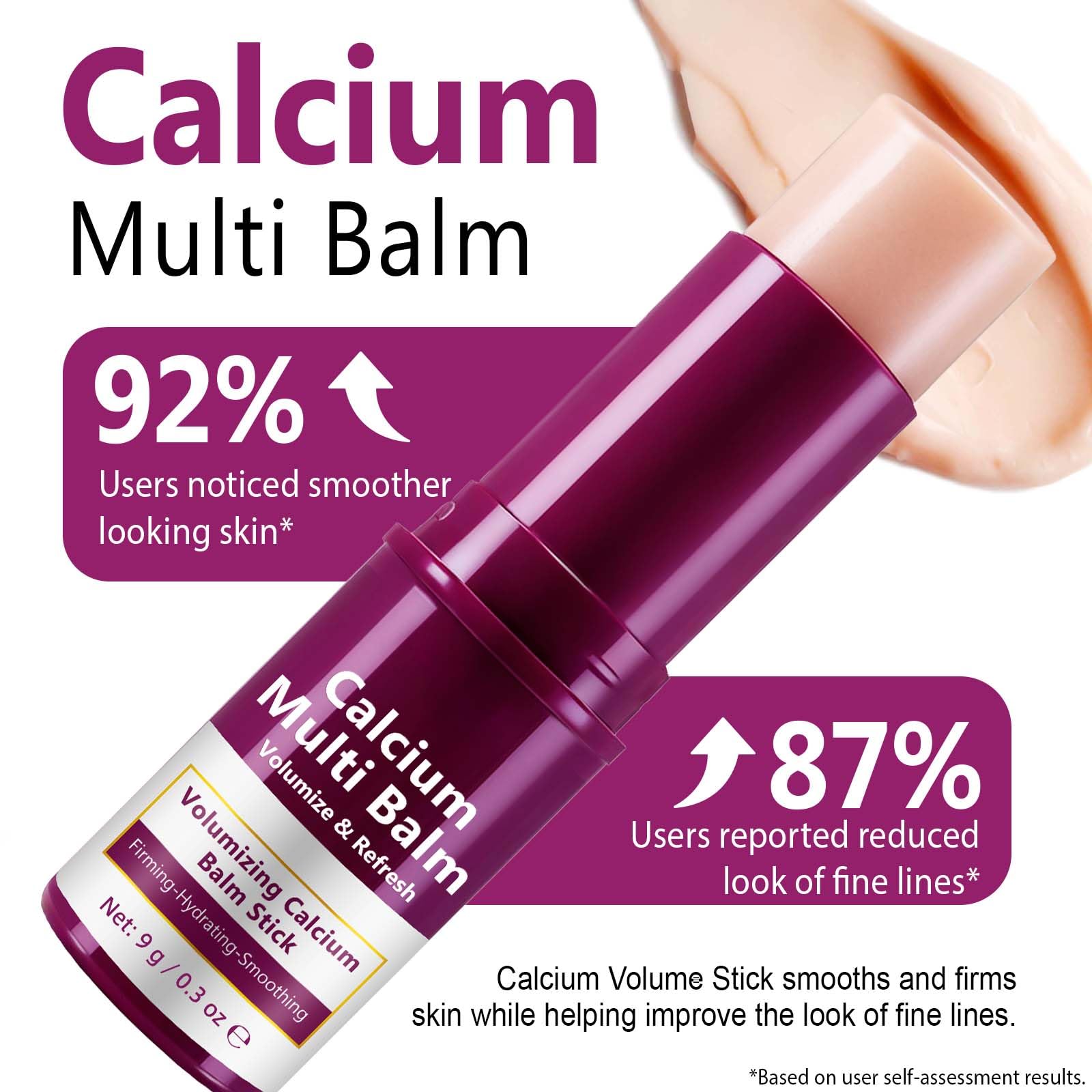 OcoSlow plant based collagen moisturizing stick applied on the neck line