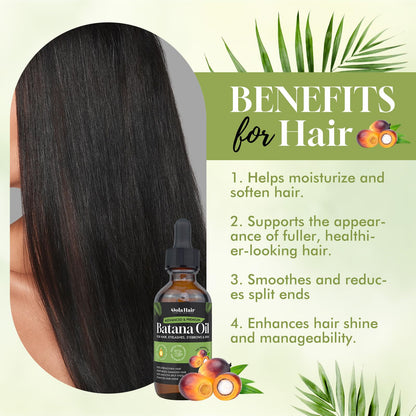 Dolahair premium batana oil showing coffee colored rich oil texture