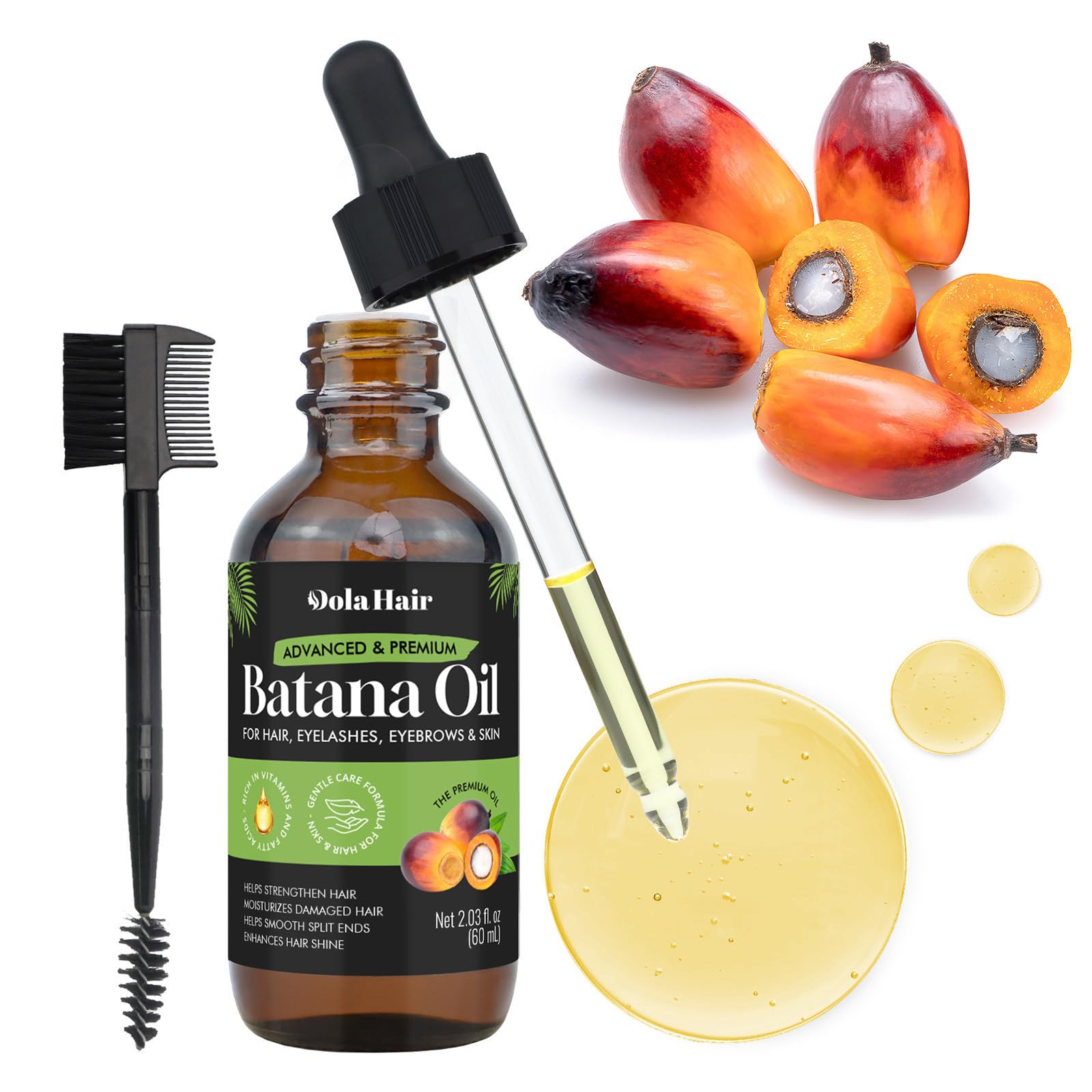 Dolahair organic batana oil used for eyebrow and beard hair thickness