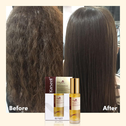 Karseell argan oil hair serum texturÃ© demonstration for anti frizz care