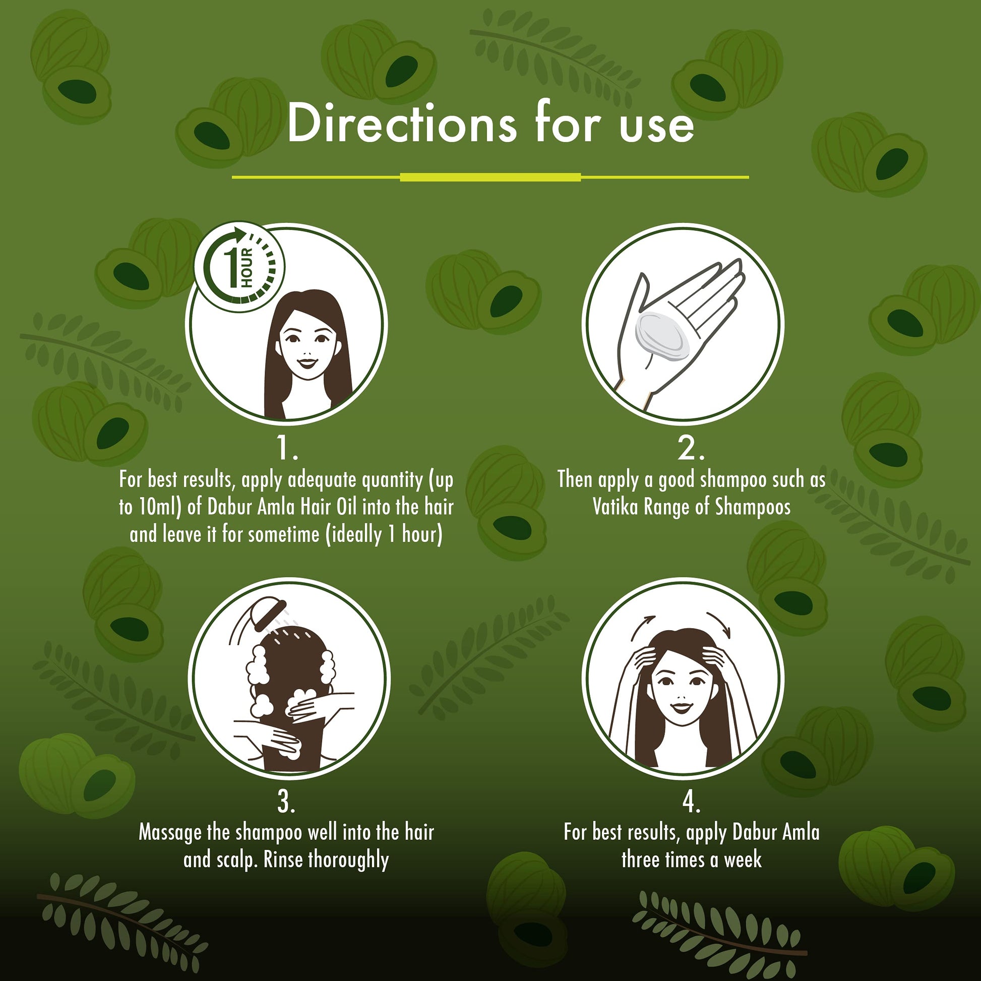 Dabur brand amla extract hair treatment for minimizing hair fall and breakage.