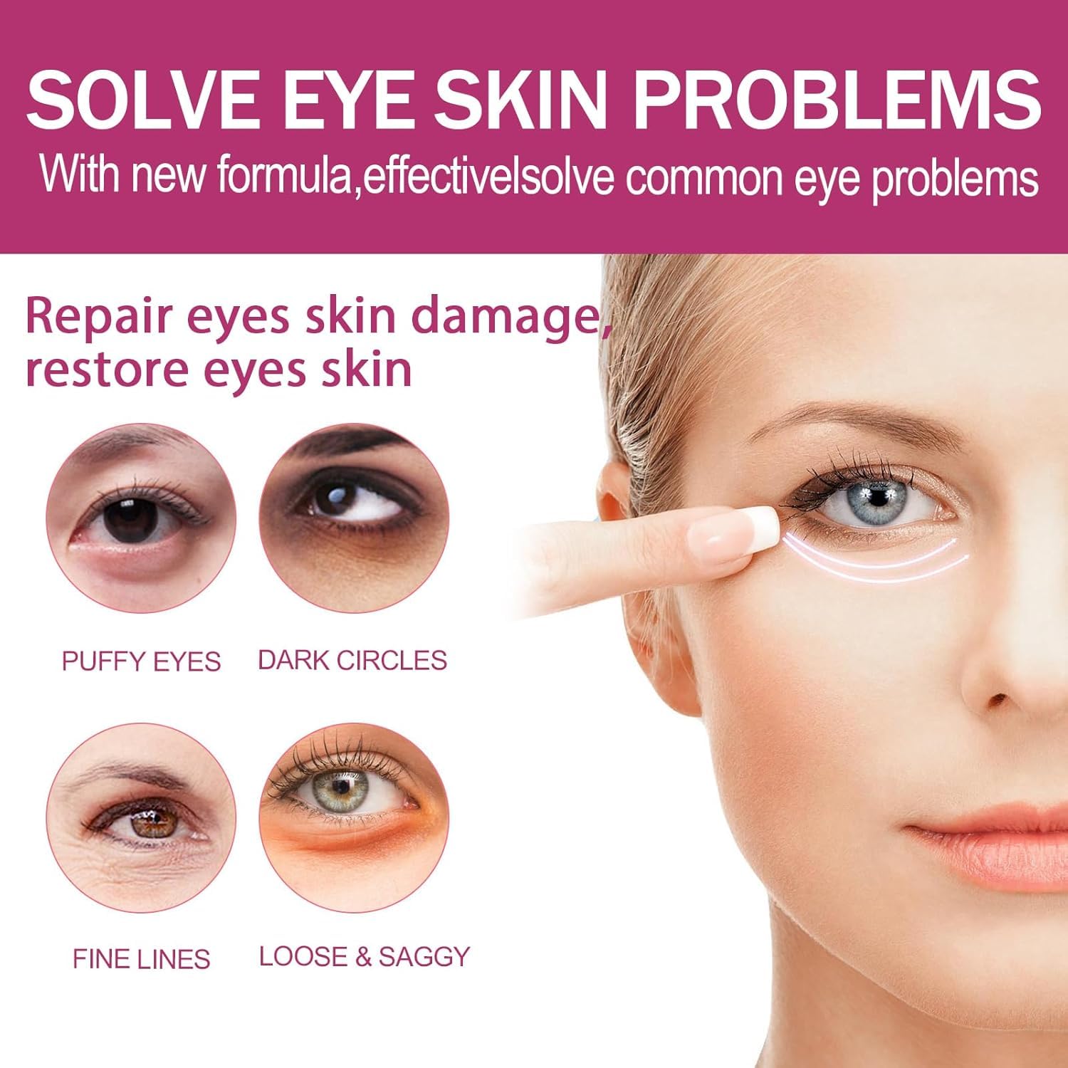 Korean Collagen Moisturizing Stick being applied to fine lines and wrinkles on the face.