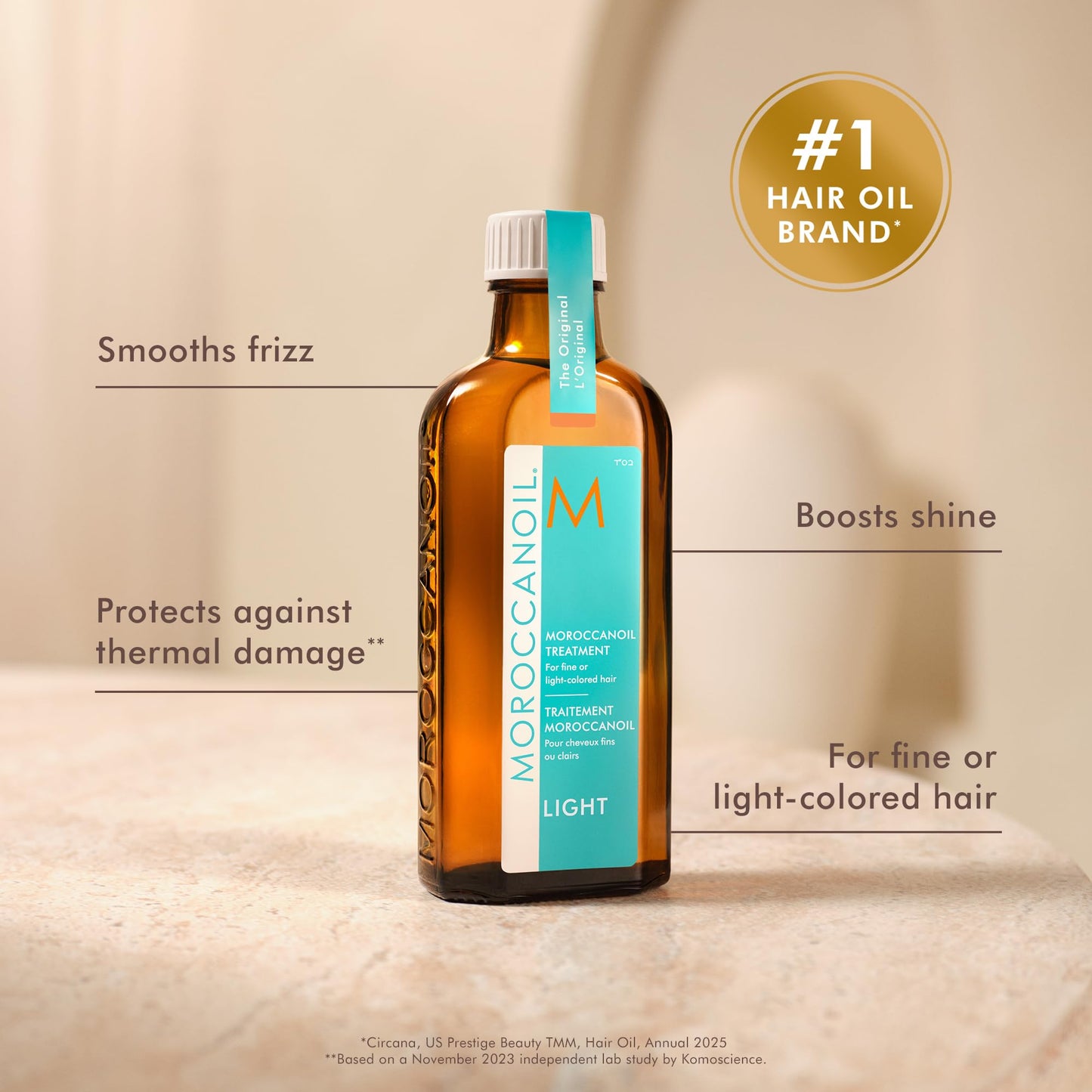 Moroccanoil Treatment Light packaging box and authentic imported product details