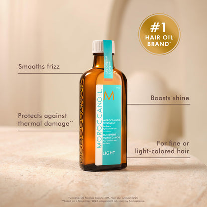 Moroccanoil Treatment Light packaging box and authentic imported product details