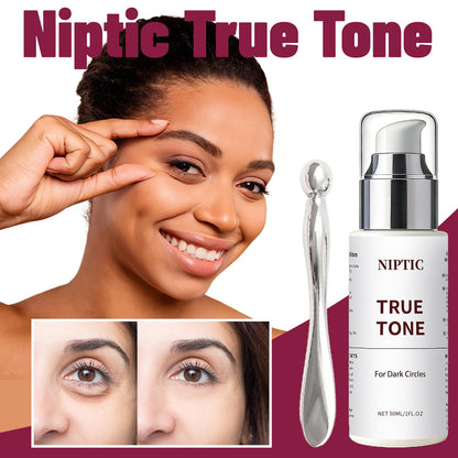 Niptic under eye repair cream packaging showcasing product benefits