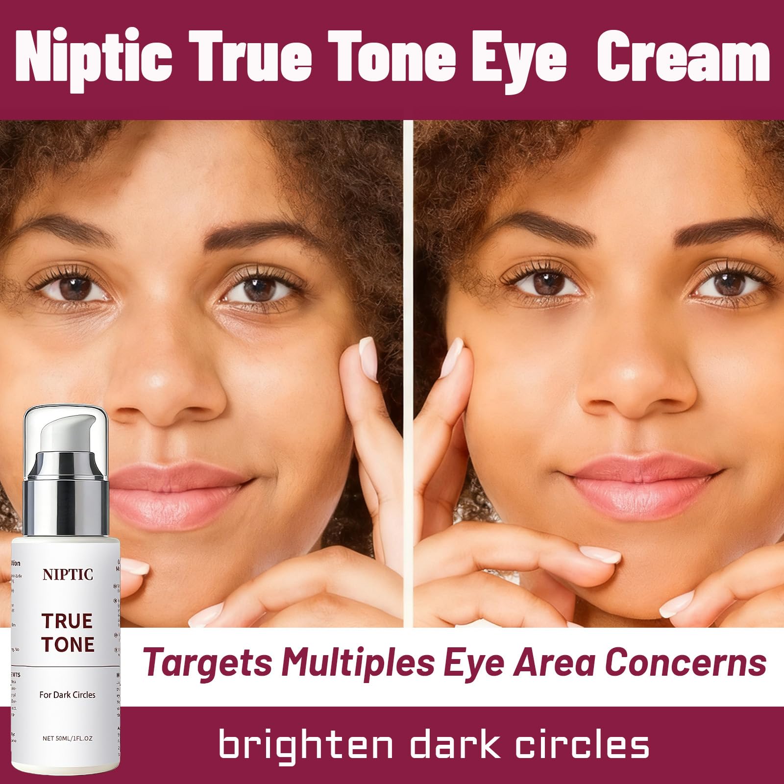 Ophthalmologist tested eye cream for melanated skin dark circles reduction