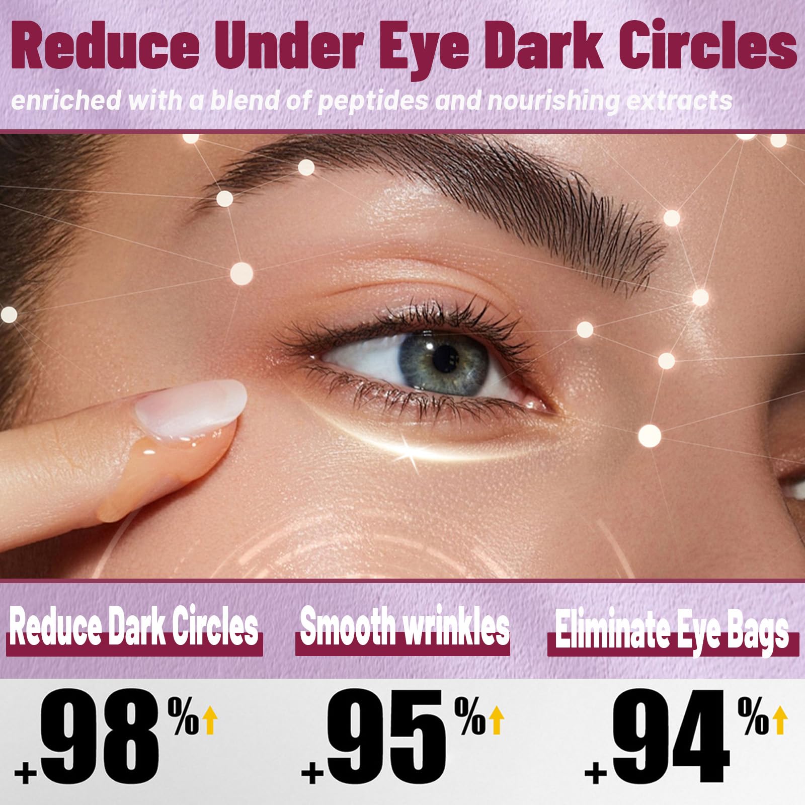 Vitamin C enriched eye skin repair cream close up view