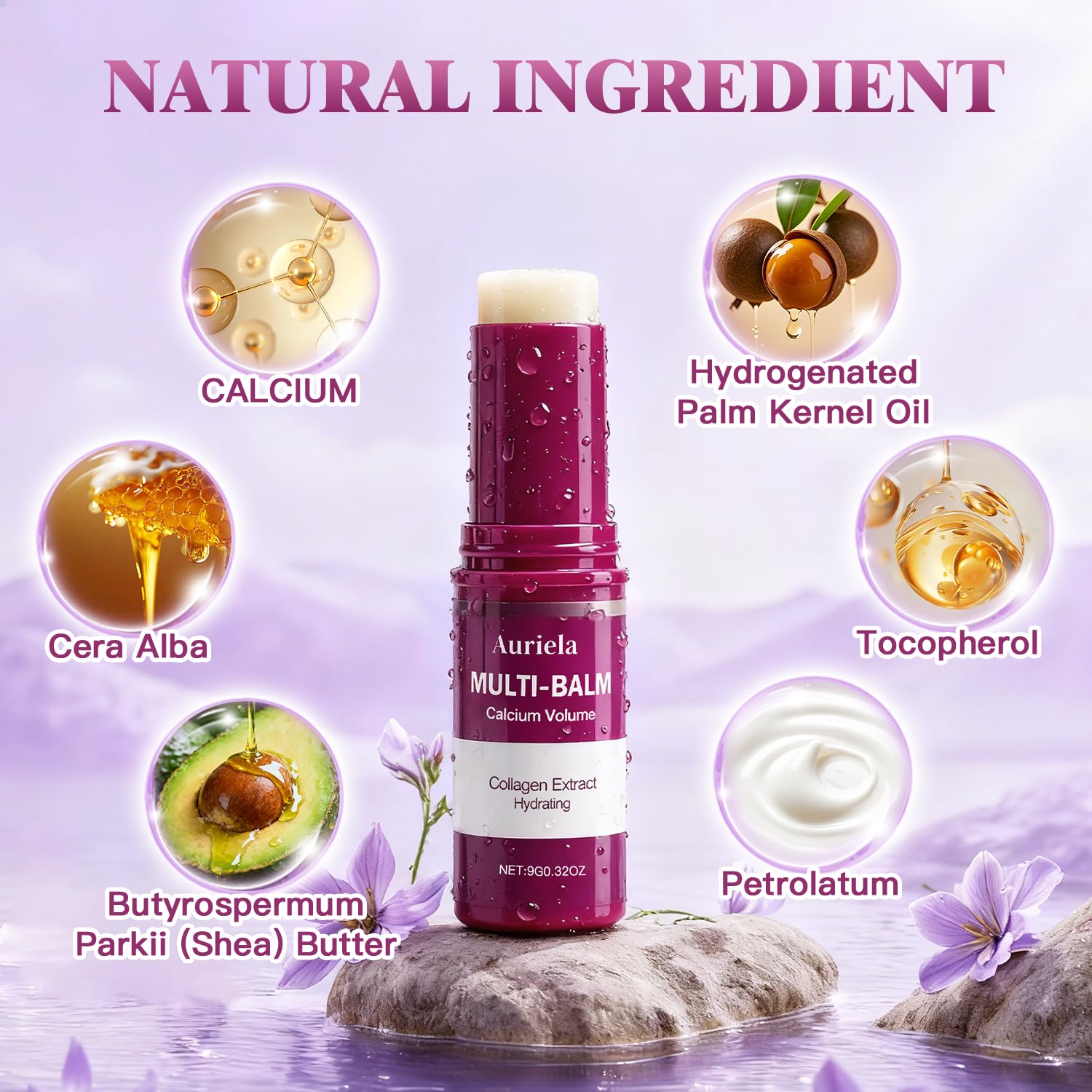 Auriela multi purpose hydrating balm applied under the eyes for dark circles