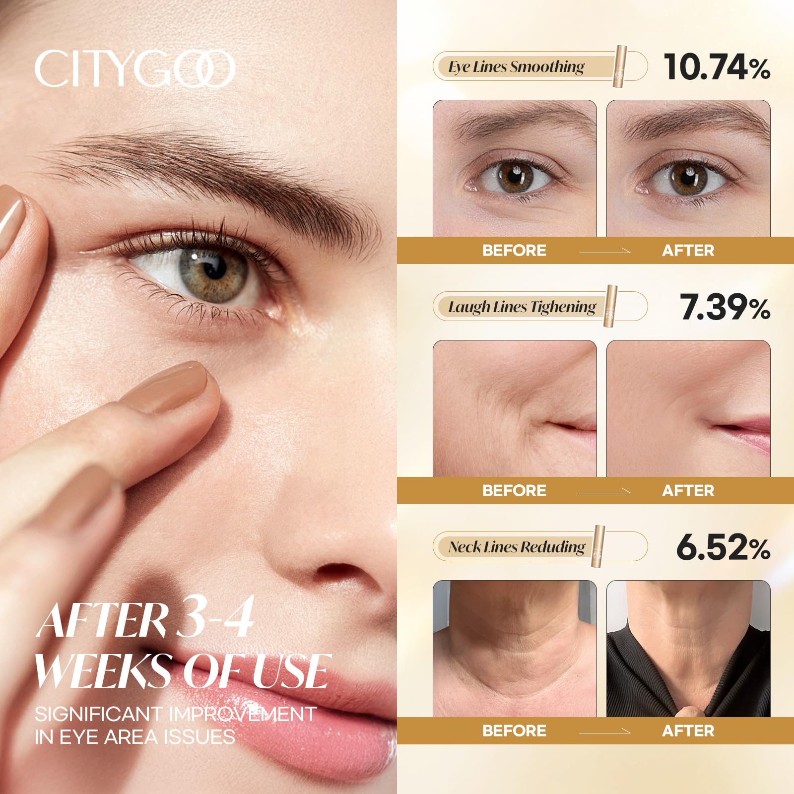 Anti aging wrinkle cream balm by CITYGOO showing portable twist up design