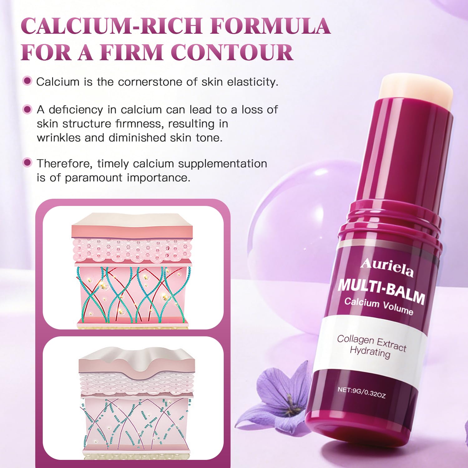 Auriela anti wrinkle stick used over makeup for a natural glowing finish