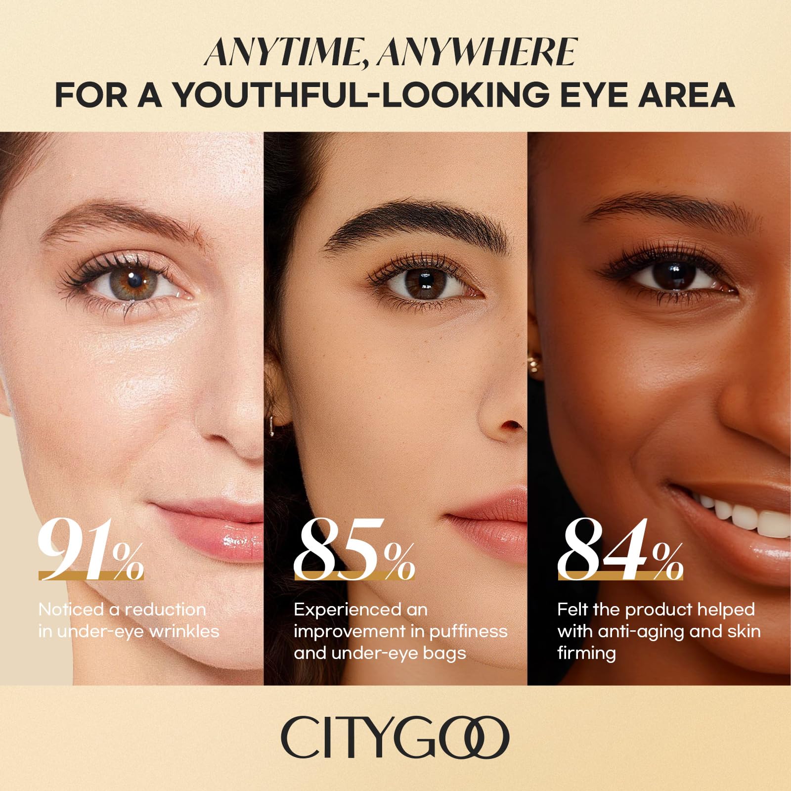CITYGOO hyaluronic acid infused under eye treatment stick for women