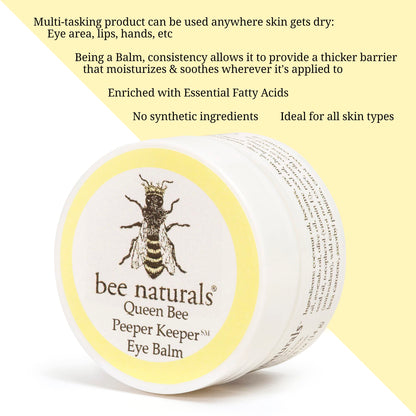 Natural eyelid cream with Vitamin E packaged in a travel friendly jar