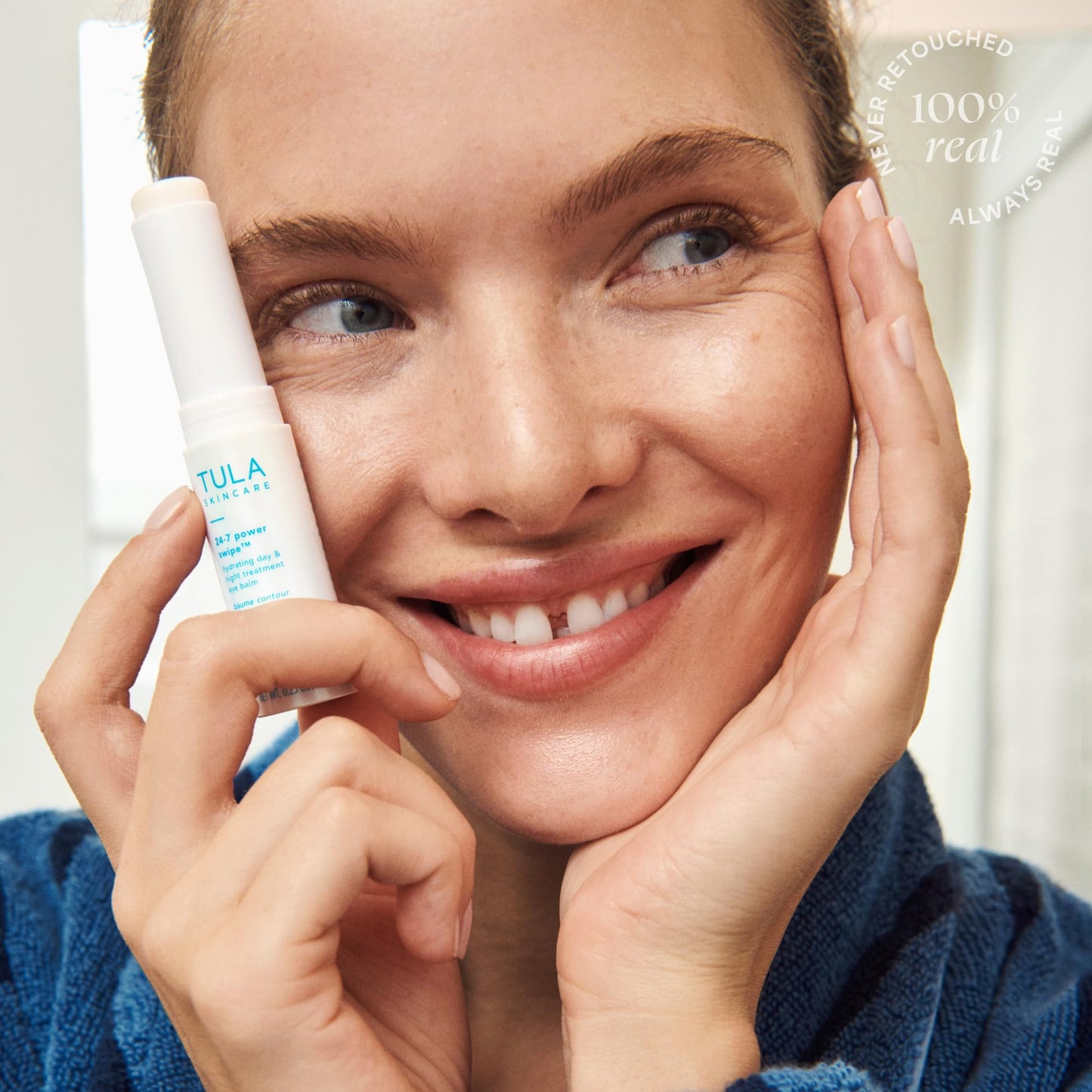 TULA anti ageing eye balm stick formula close up view