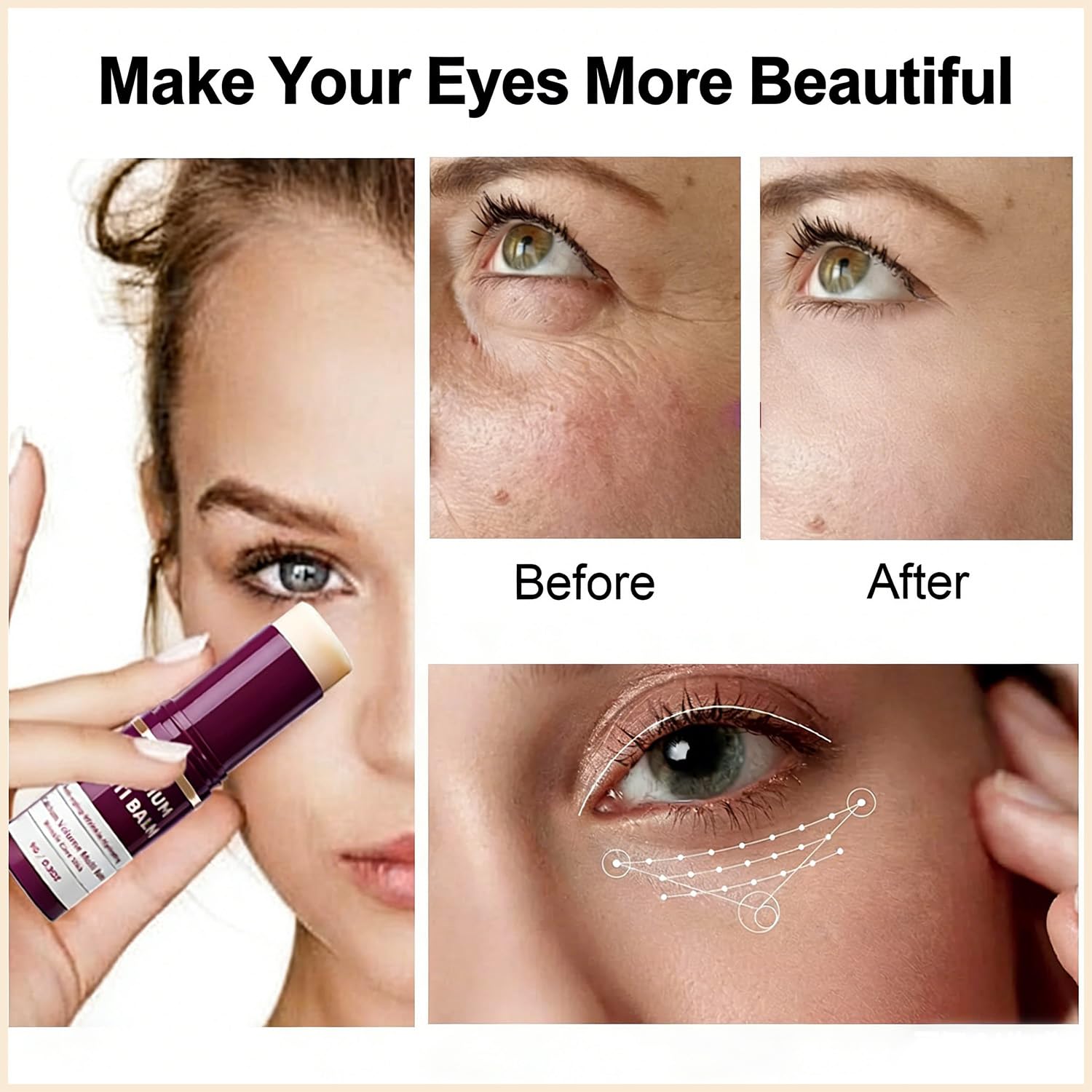 Demonstration of the non greasy texture of Maggidea calcium balm on the skin