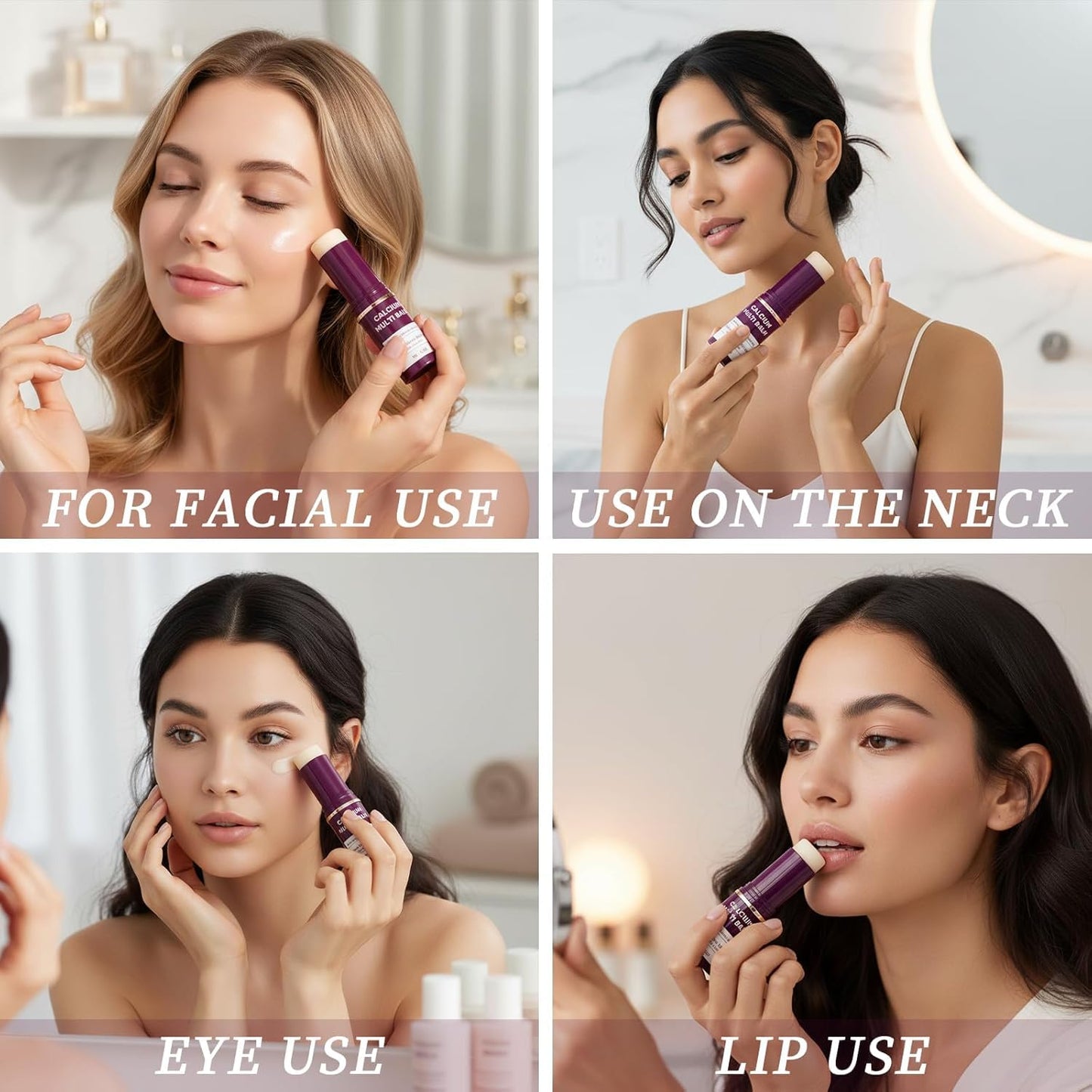 Maggidea collagen multi balm stick showing the under eye application benefit