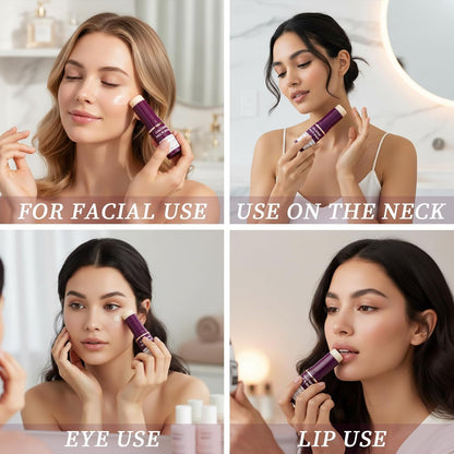 Maggidea collagen multi balm stick showing the under eye application benefit