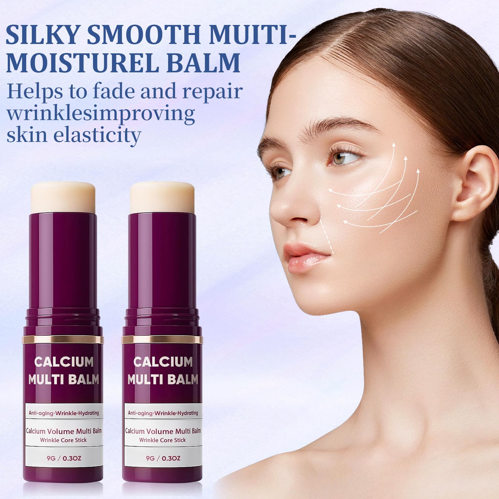 Wrinkle Core Stick from Maggidea showing the moisturizing product glided on the back of a hand.