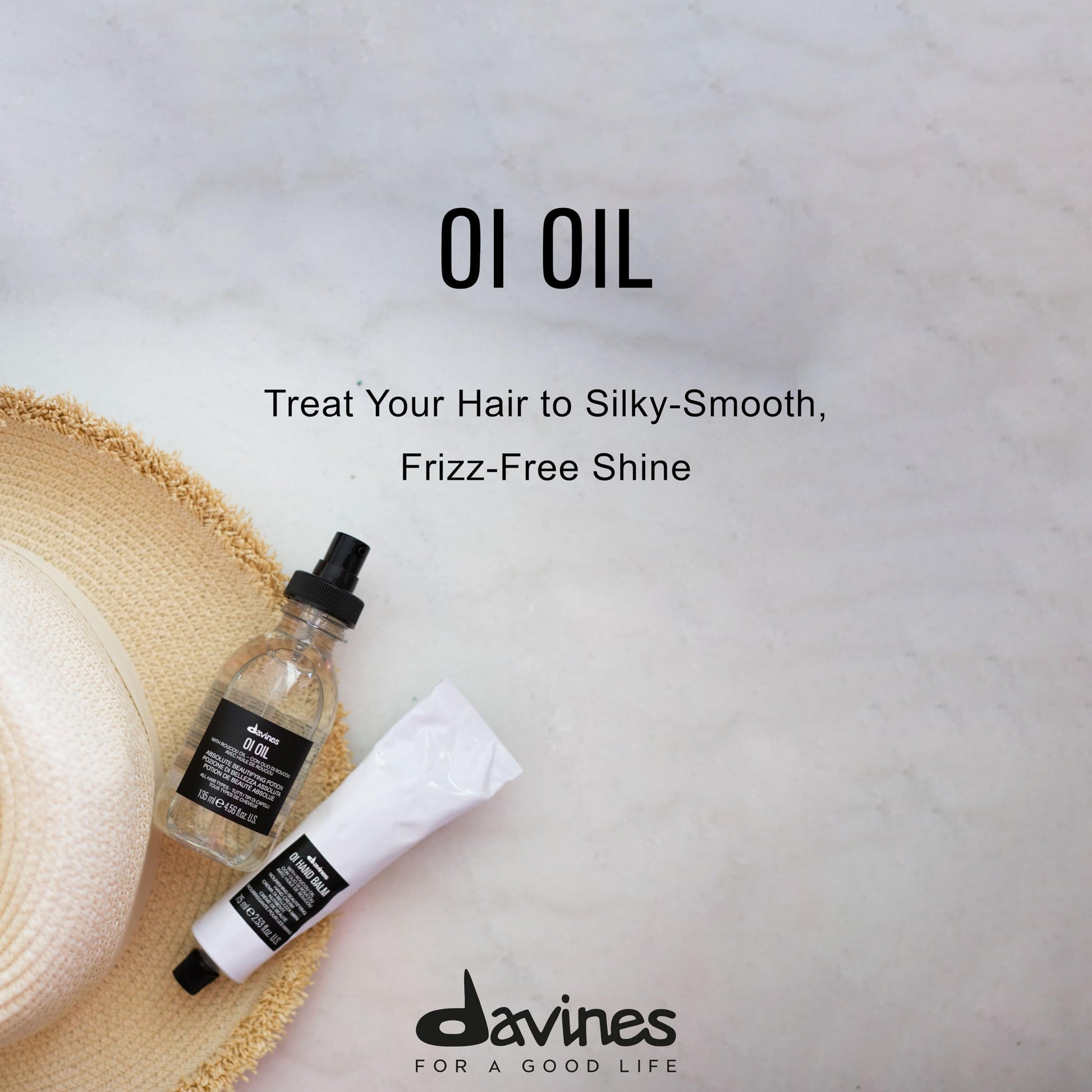 Davines weightless hair oil liquid texture close up