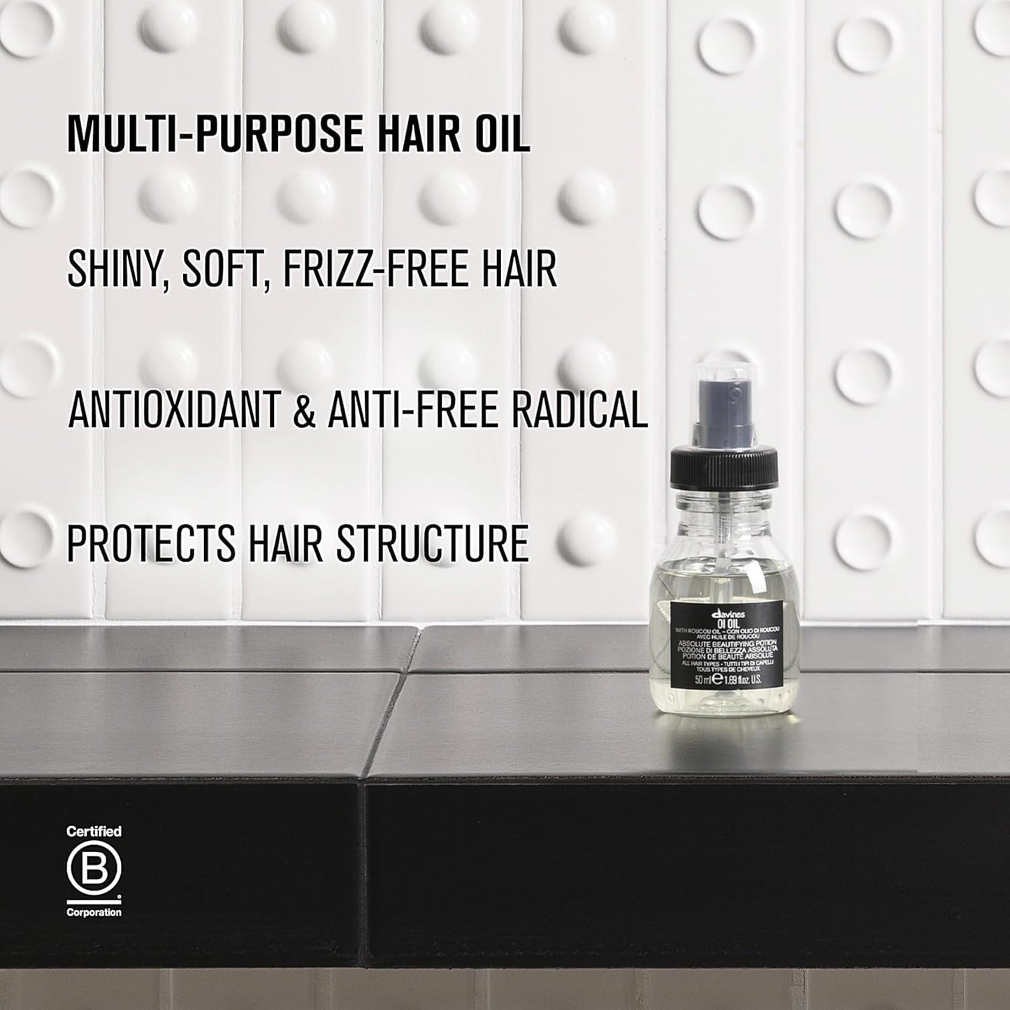 Davines authentic luxury salon hair care oil