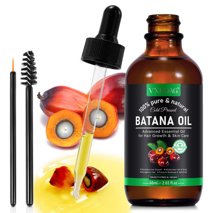 Cold pressed sixty milliliters Batana oil dropper bottle for hair fall control