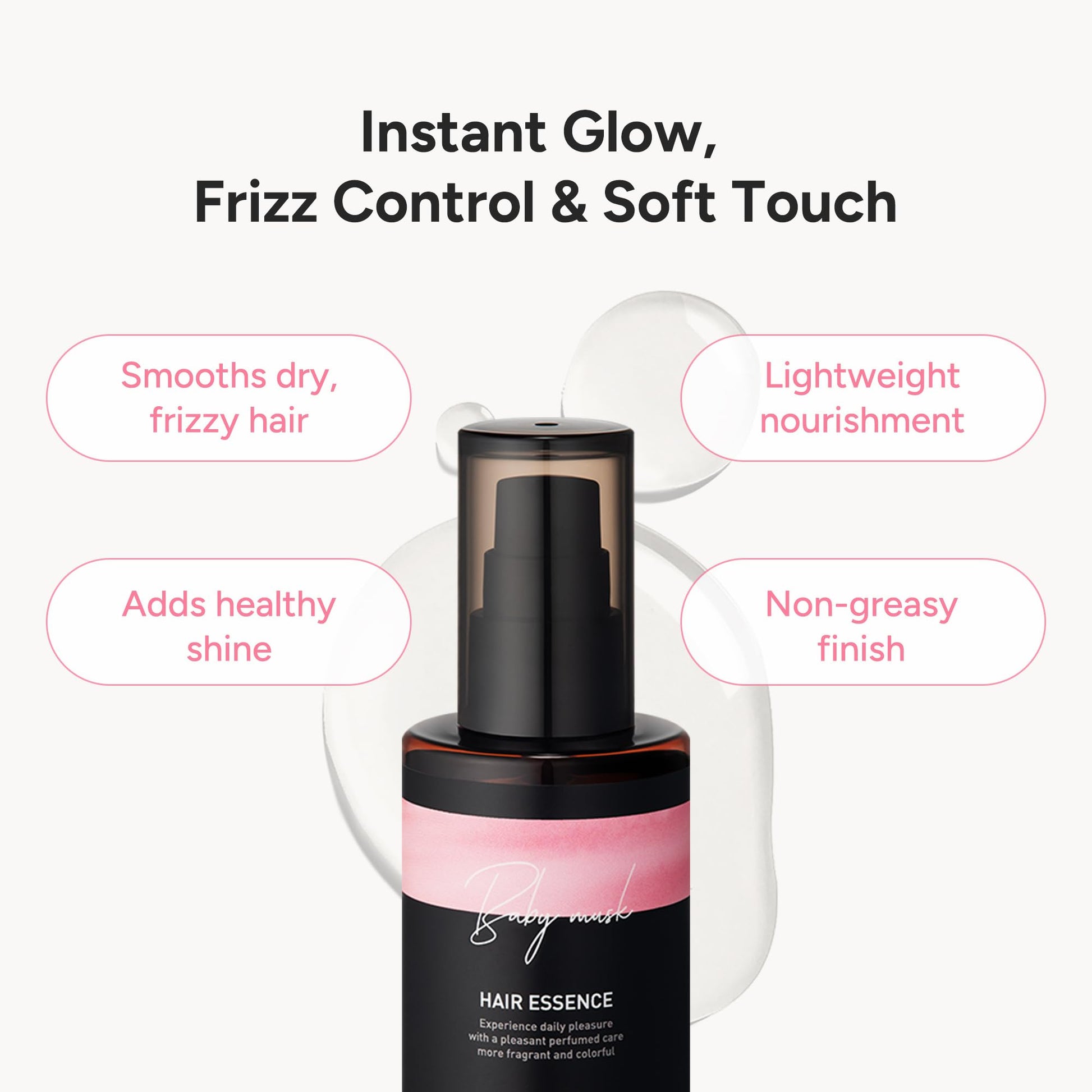 BANANAL Baby Musk hair fragrance and serum packaging details showcasing ingredients