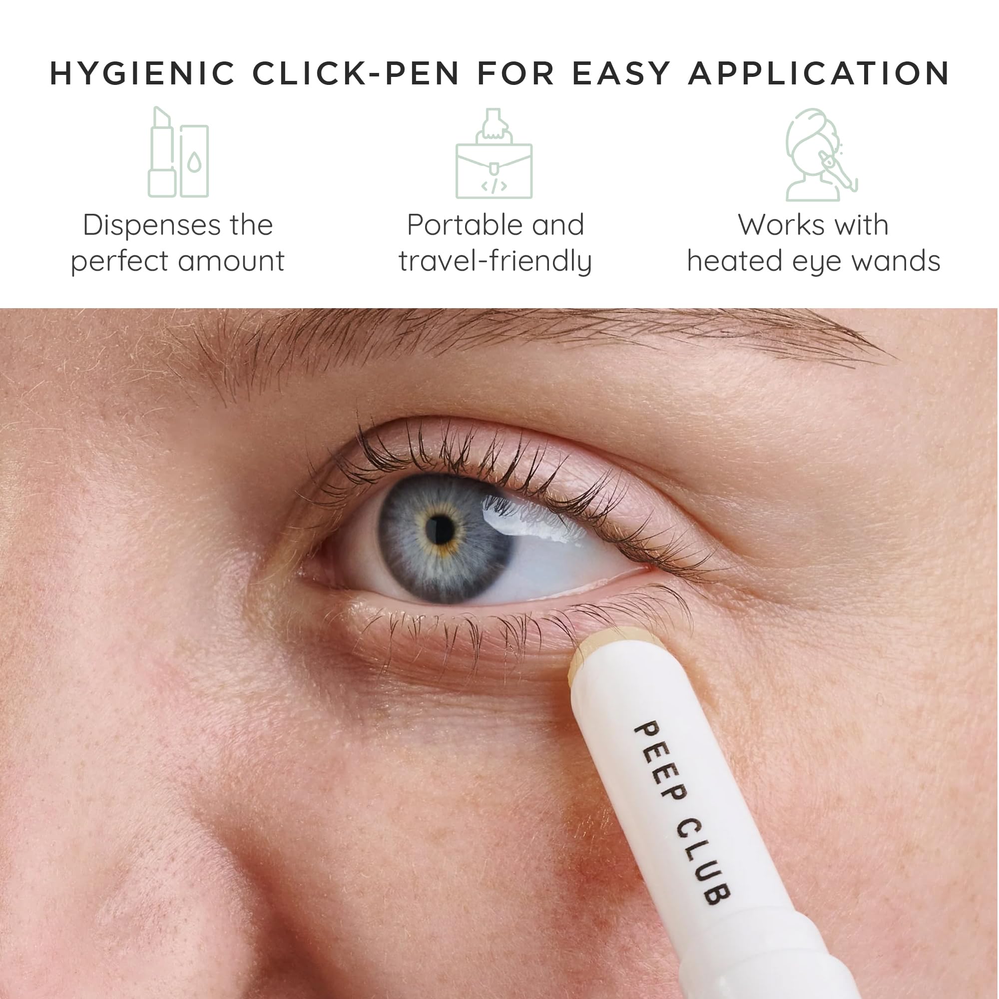 Peep Club Lidstick highlighting ingredients like oat ceramides and manuka oil