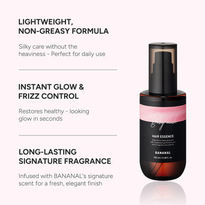 Lightweight Korean hair essence oil being applied for intense frizz control