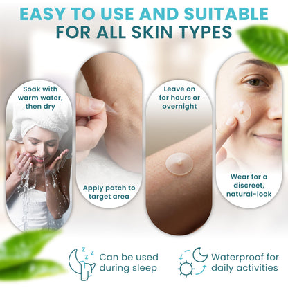 Clean Living acne and pimple protection patches close up highlighting the medical grade dressing material texture.