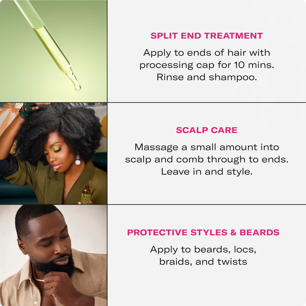 Weightless Mielle Organics scalp strengthening oil for low porosity Indian hair types