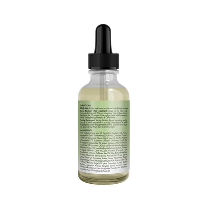 Premium imported Mielle Organics two ounce hair strengthening oil container texture