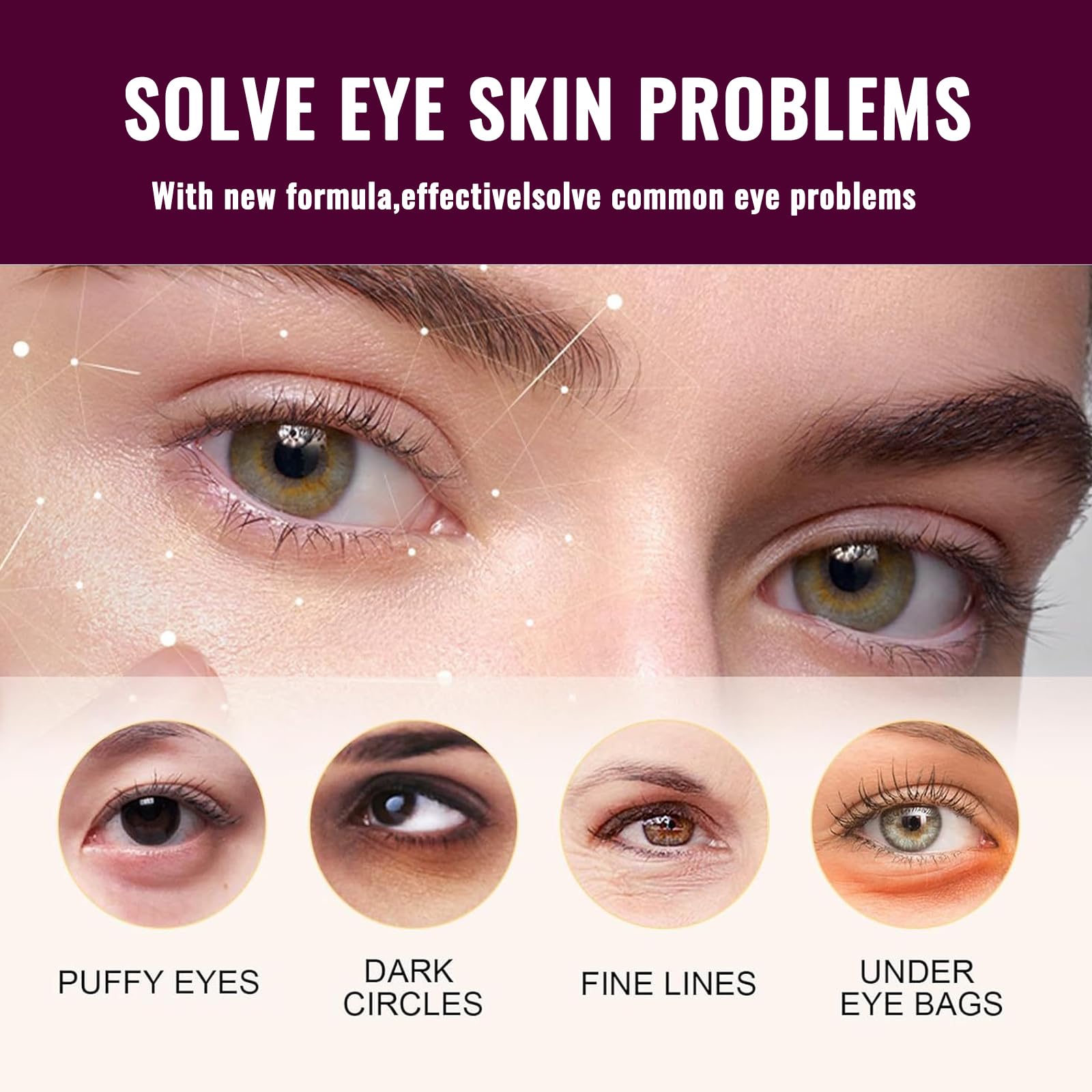 Wrinkle core stick packaging close-up highlighting the nourishing ingredients for eye and face care.