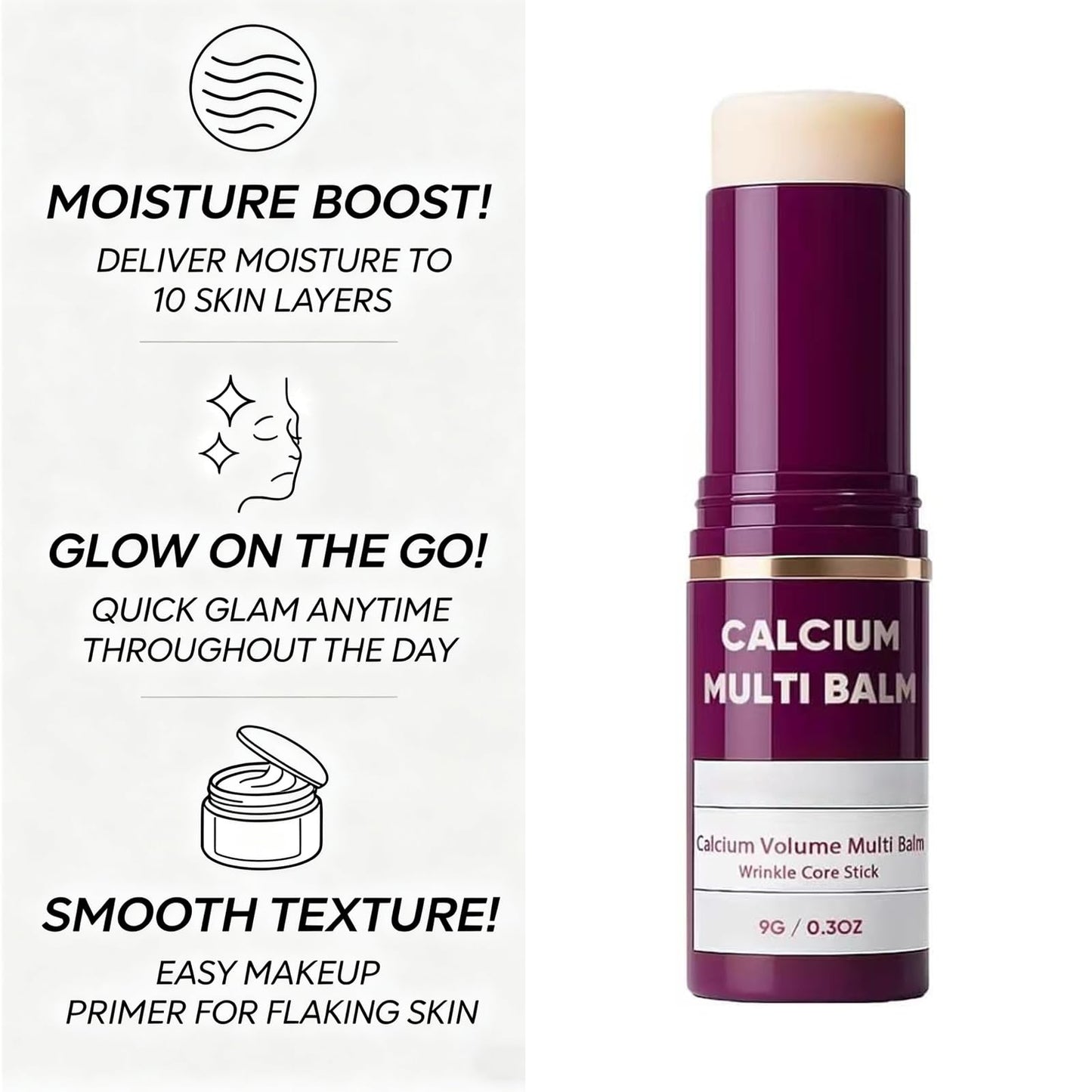Portable Korean skincare multi balm showing its compact size for on-the-go facial hydration.