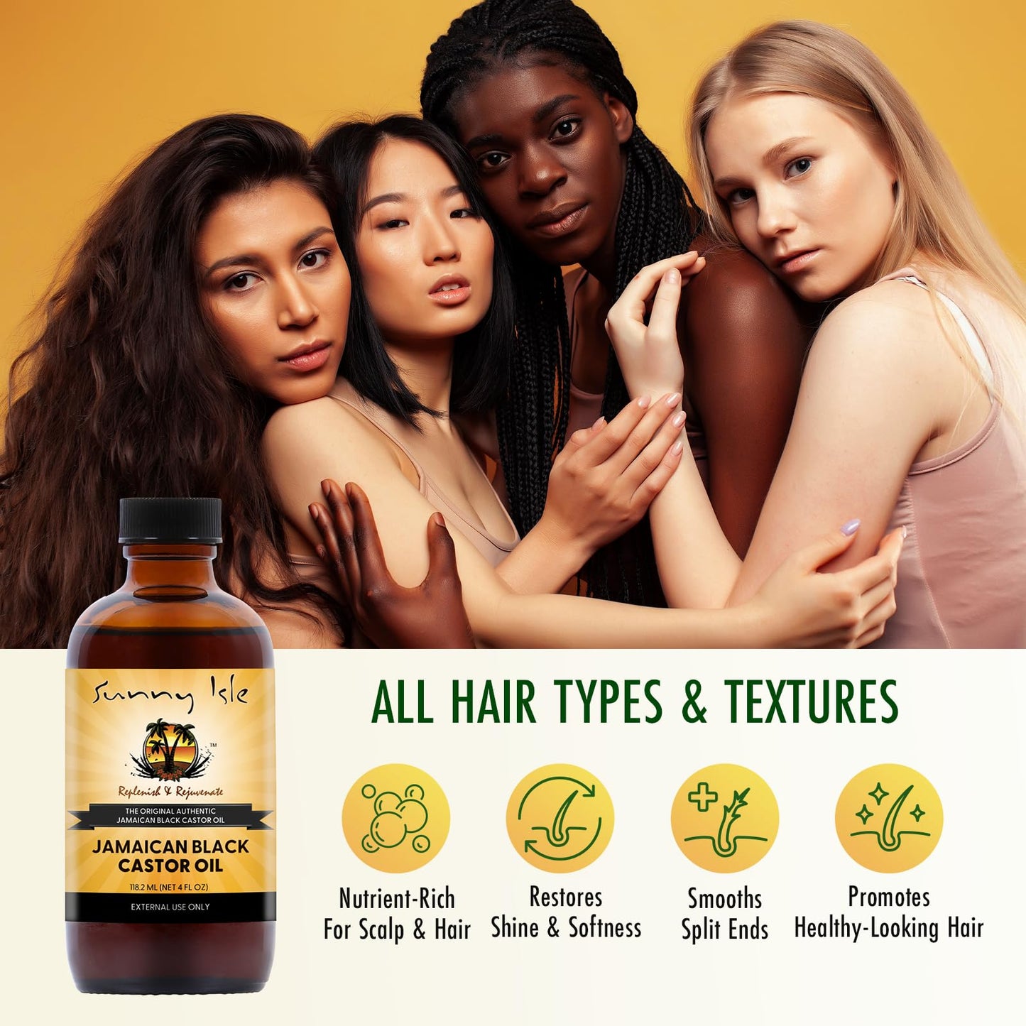 Natural Jamaican black castor oil for eyelash and eyebrow volume