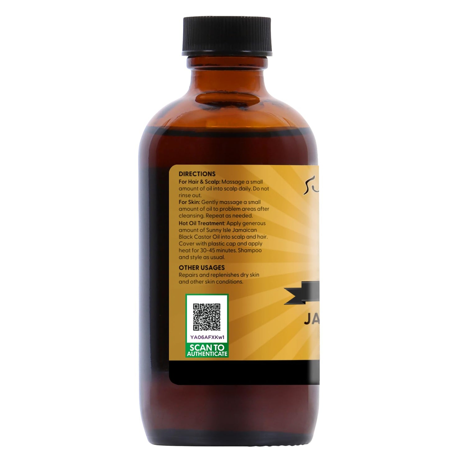 Organic roasted castor seed oil for dry and damaged hair repair