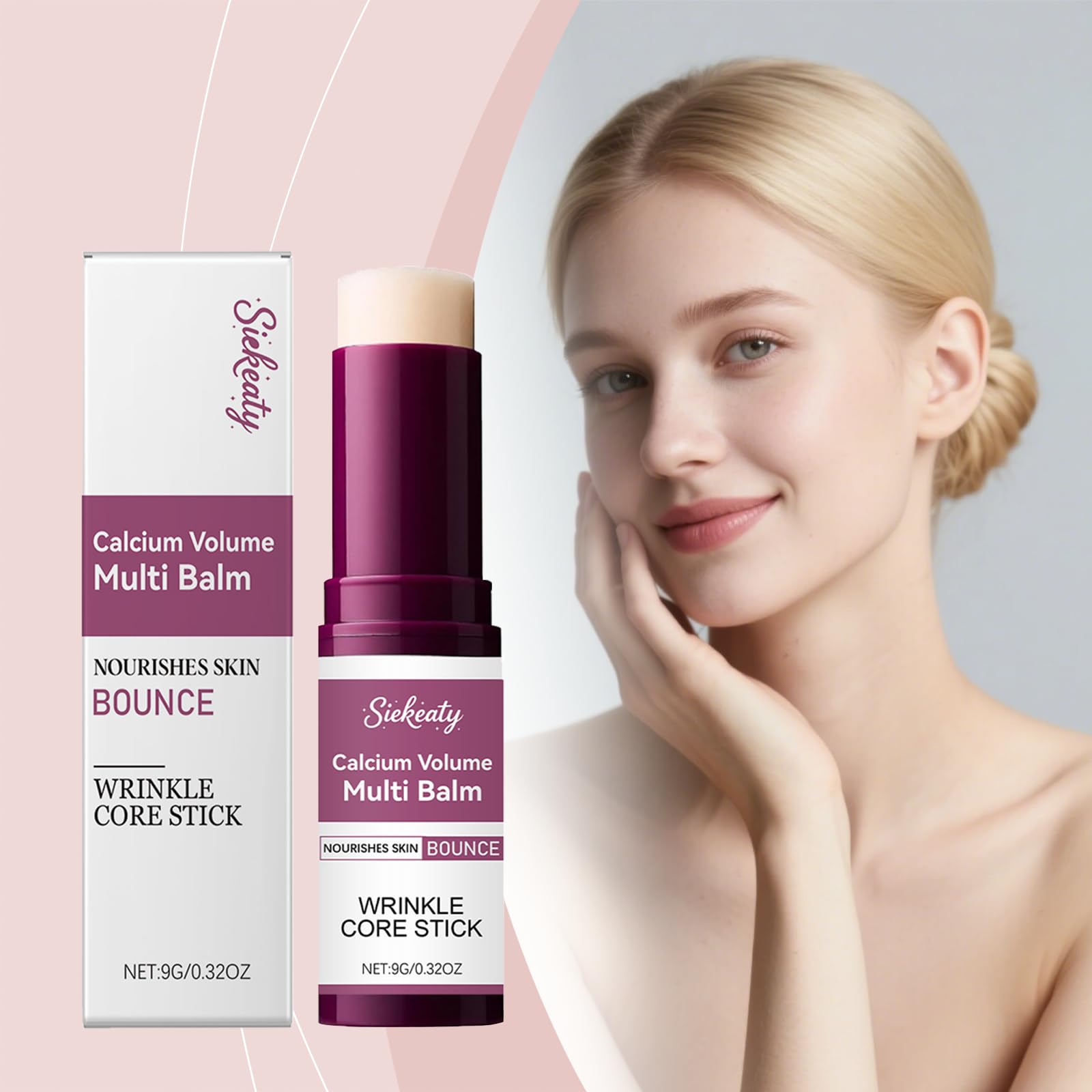 Siekeaty volume multi balm applied near the eye area to smooth out fine lines and wrinkles