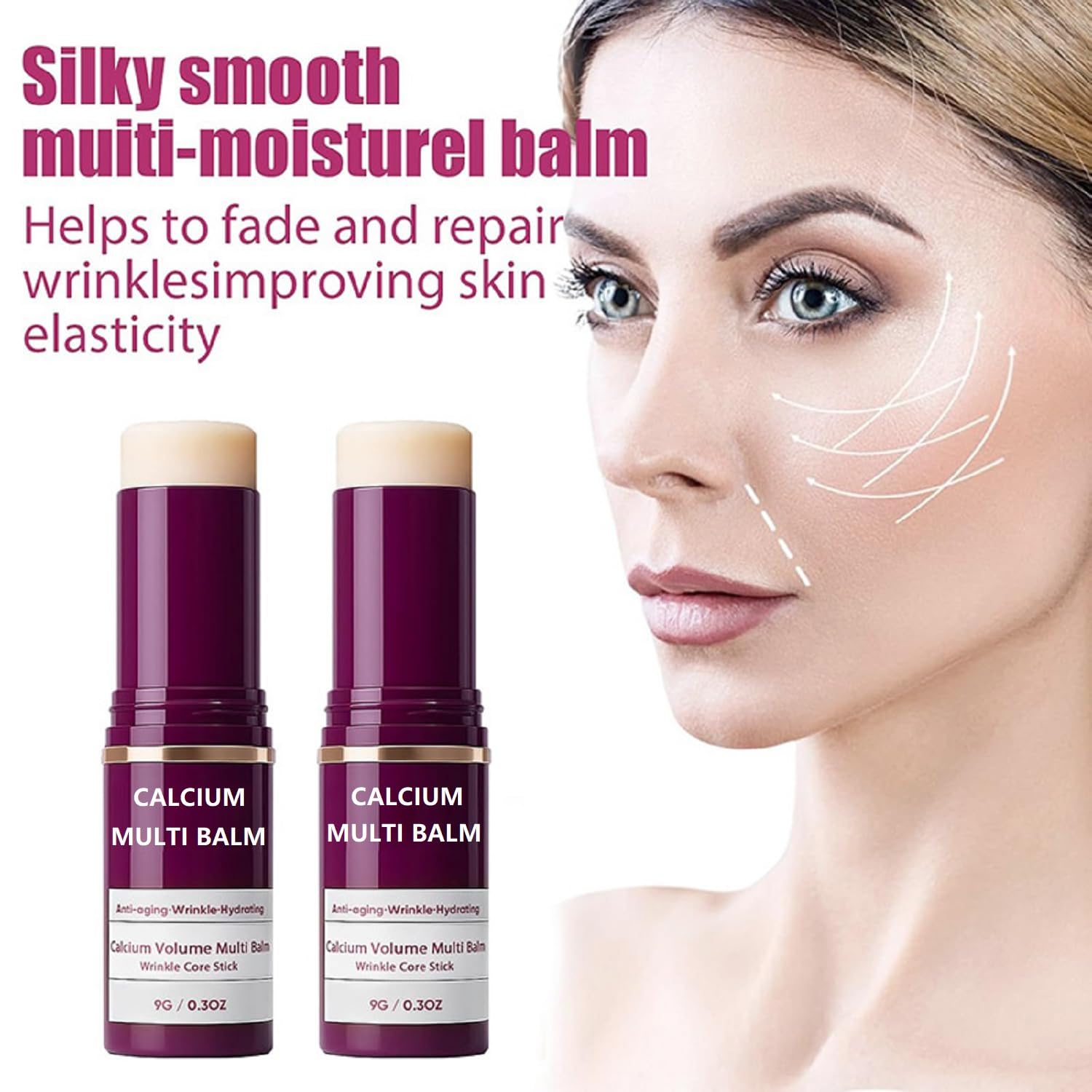 Close-up of Maggidea Korean Collagen Moisturizing Stick showing the smooth texture of the solid balm.