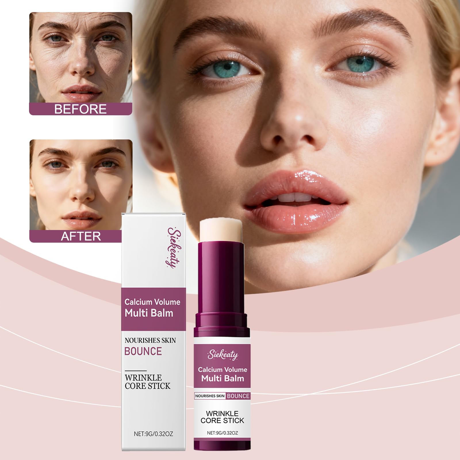 Siekeaty collagen stick package base view displaying the authentic product details and size