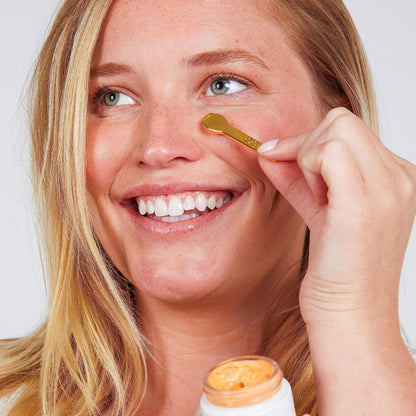 Side view of Ogee botanical eye balm for puffiness and hydration