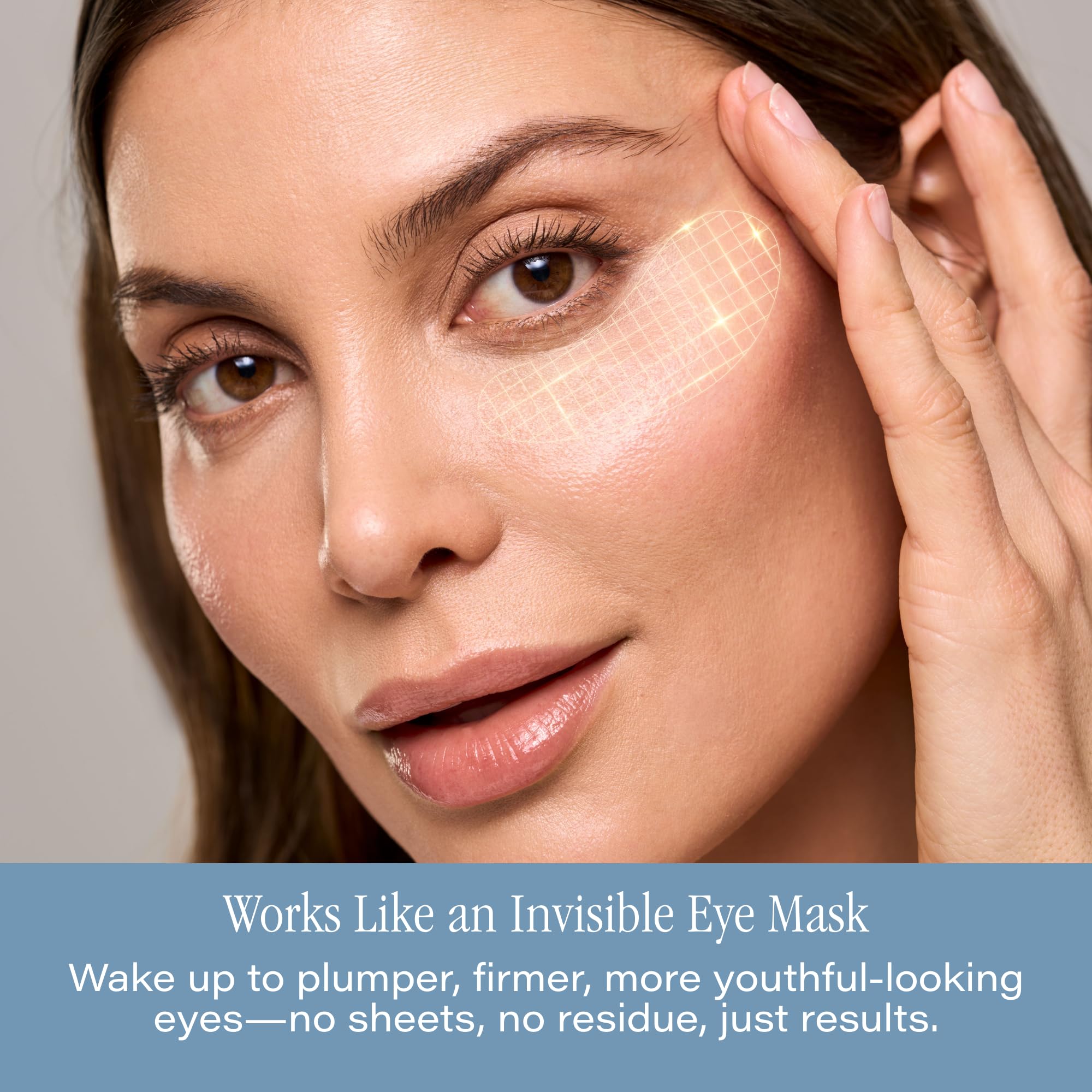 SKINN cruelty free and reef safe anti aging eye balm texture close up view