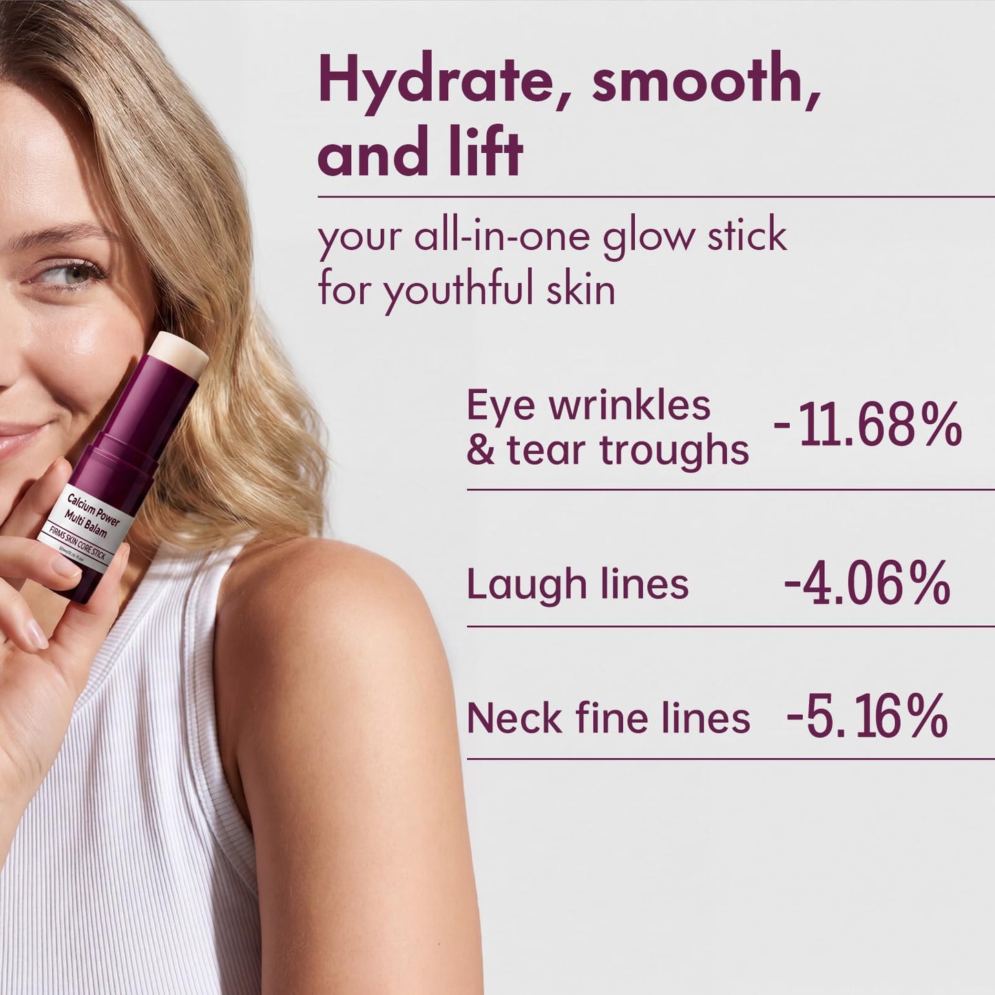 EELHOE collagen moisturizing stick texture close up on skin
