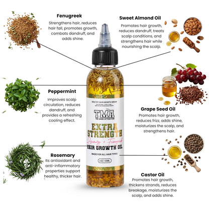 The Mane Attraction hair growth oil infused with castor oil for intensive hair loss control