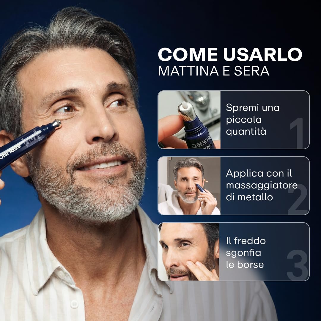 Side profile of the SerlinoLab Omnis Uomo 0.5 fluid ounce tube imported from the USA.