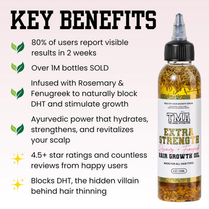 The Mane Attraction extra strength formula showcasing its rich natural botanical blend