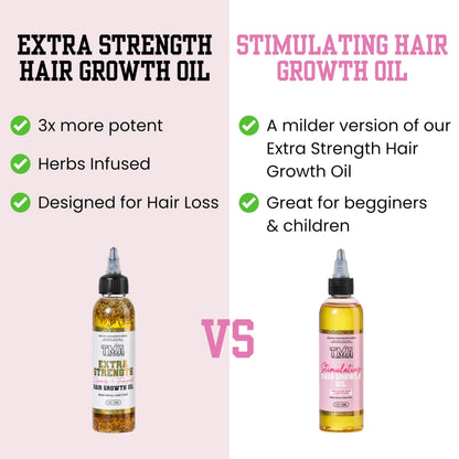 The Mane Attraction anti thinning hair treatment oil clear dropper bottle display