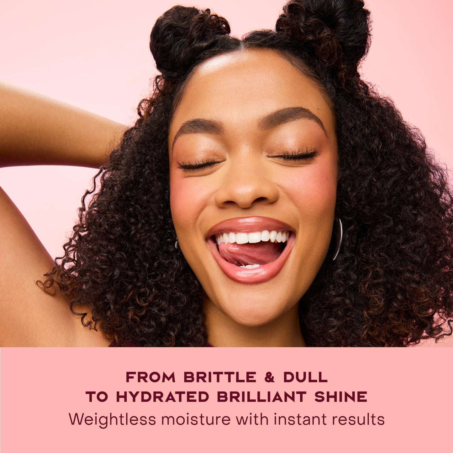 Shea Moisture Coconut and Hibiscus luminous shine hair oil bottle texture close up