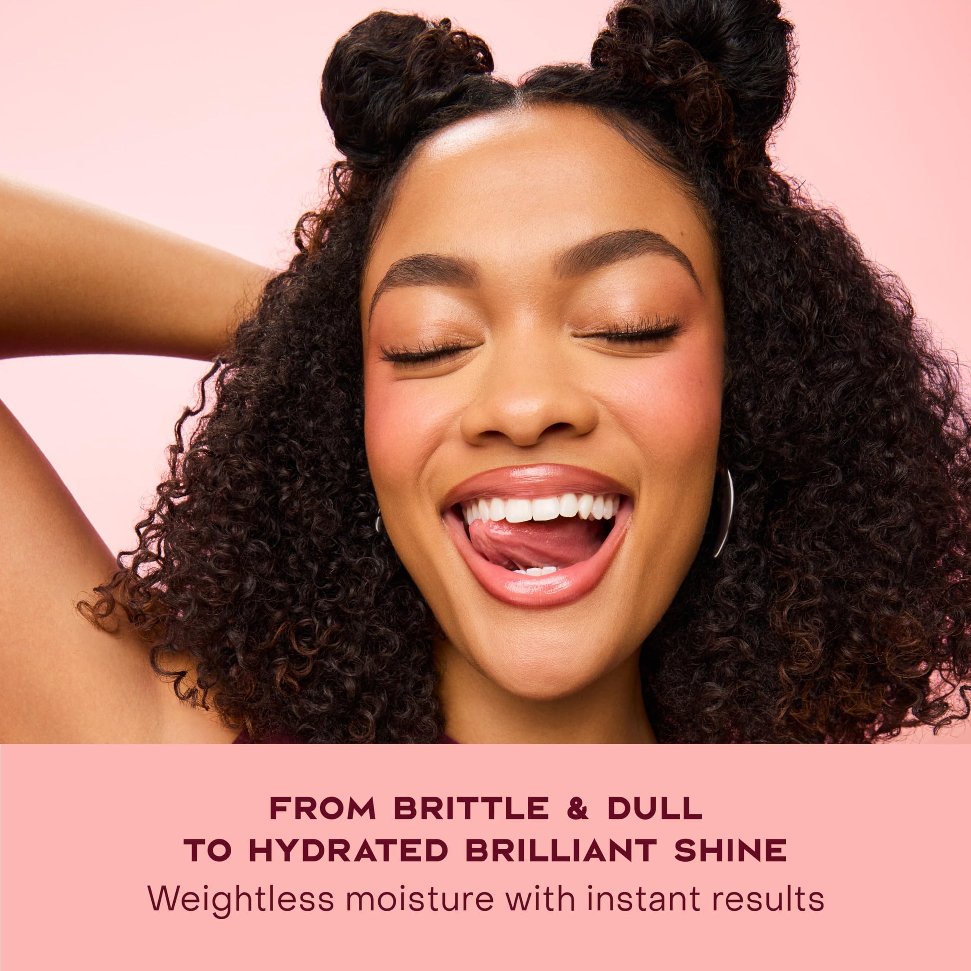 Shea Moisture Coconut and Hibiscus luminous shine hair oil bottle texture close up