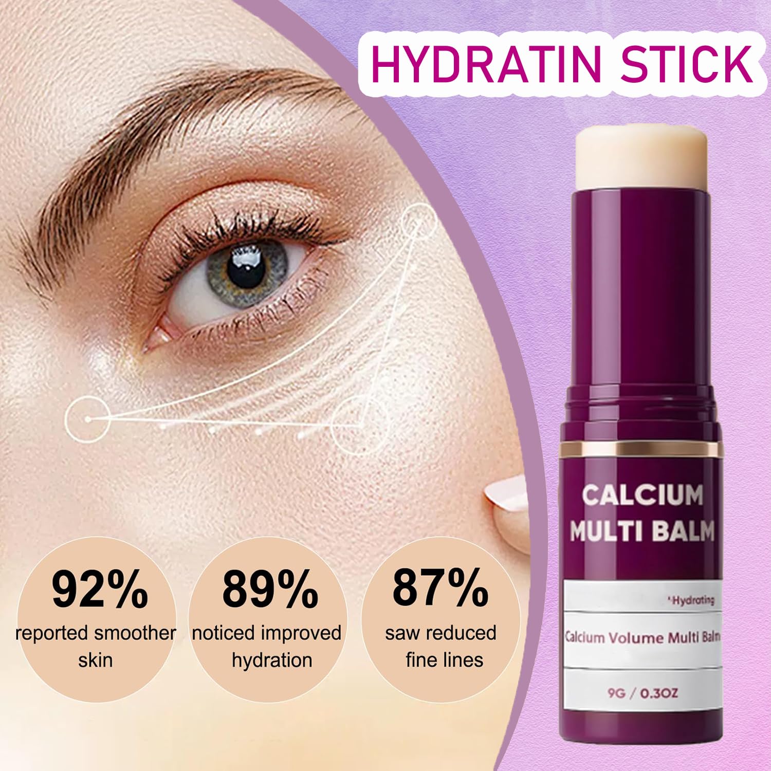 ZITNODO Korean collagen moisturizer stick applied on the neck and face