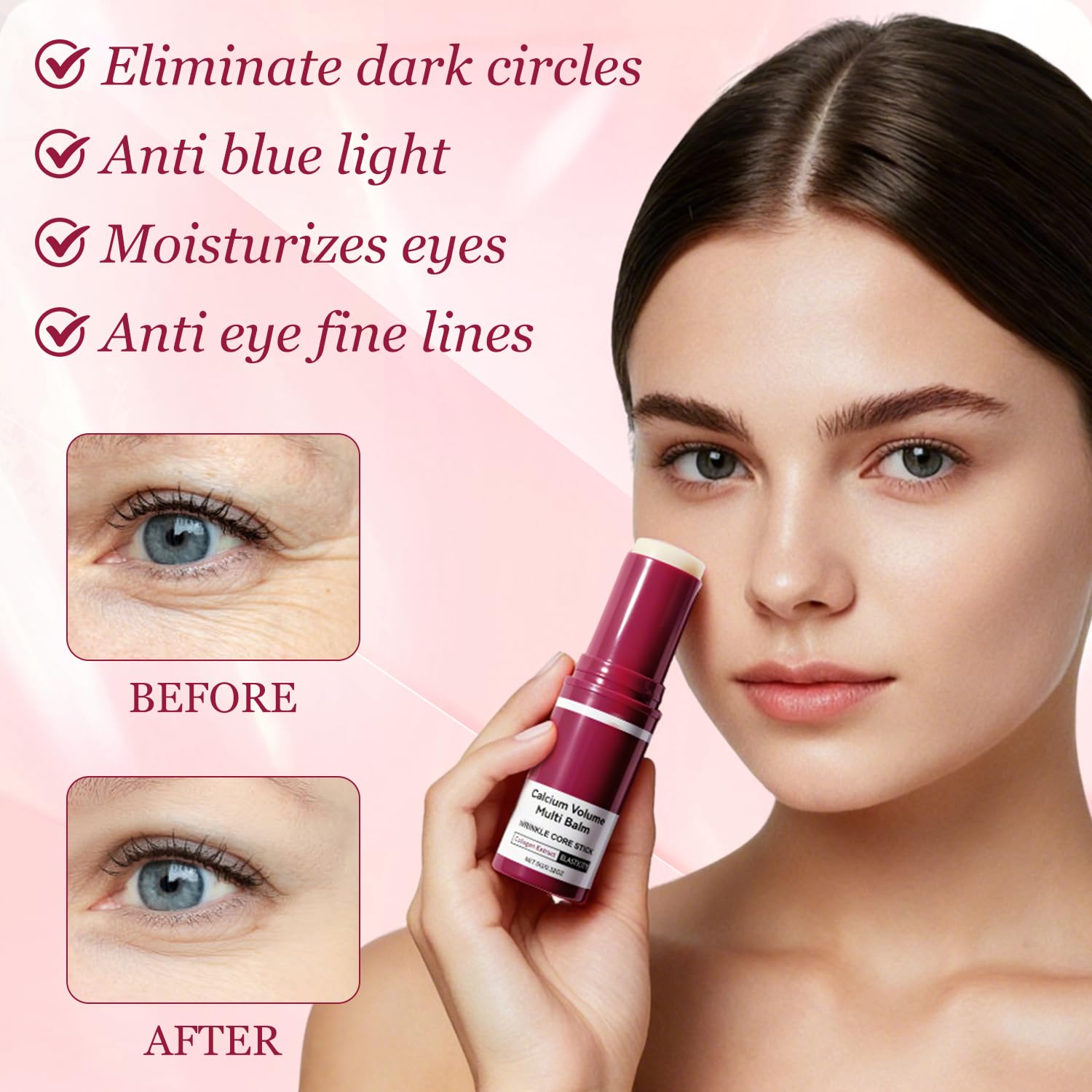 Close up view of the BOTIST calcium stick balm texture highlighting its smooth and rich formulation.
