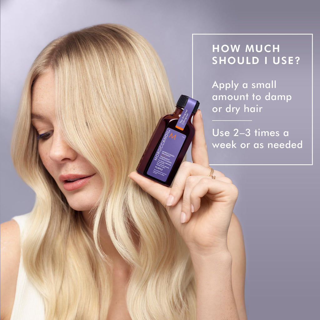 Authentic imported Moroccanoil professional tone correcting oil for grey and lightened hair